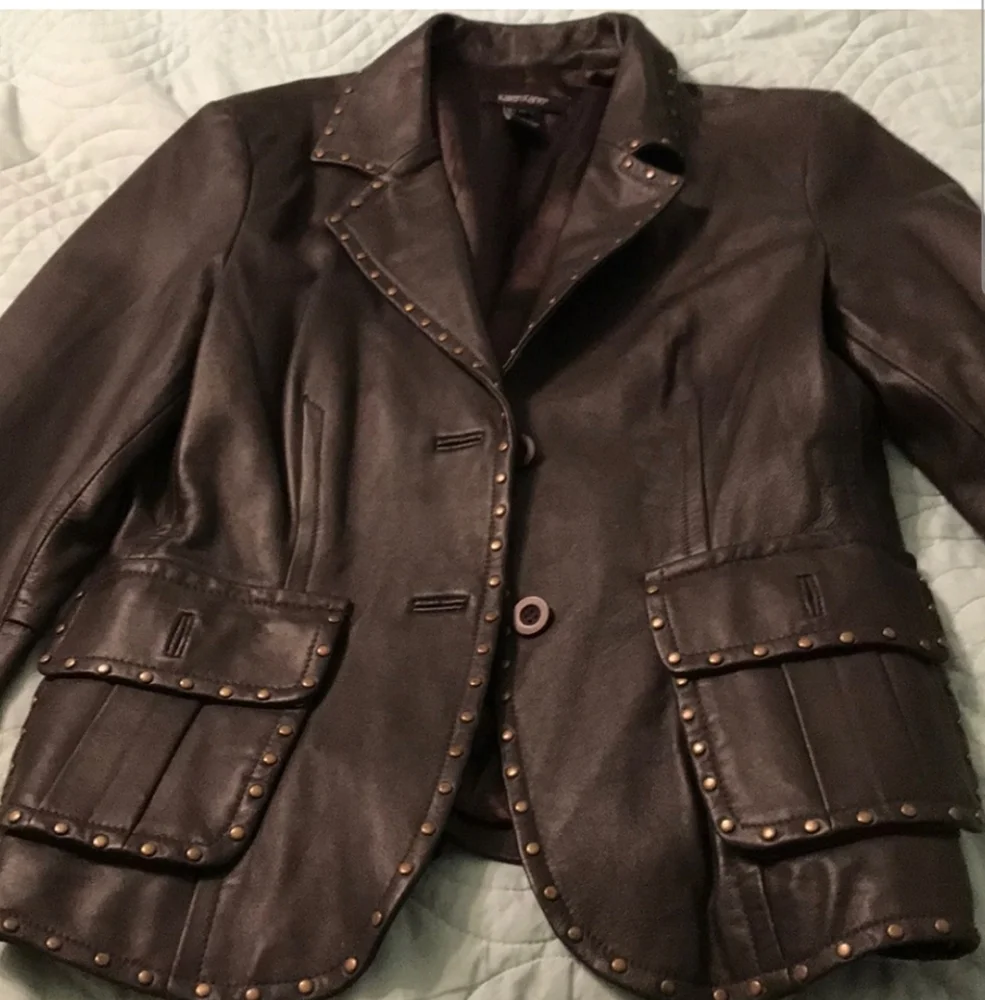 Karen Kane leather jacket - Picture 2 of 5